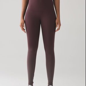 lululemon wonder under high rise ombré legging